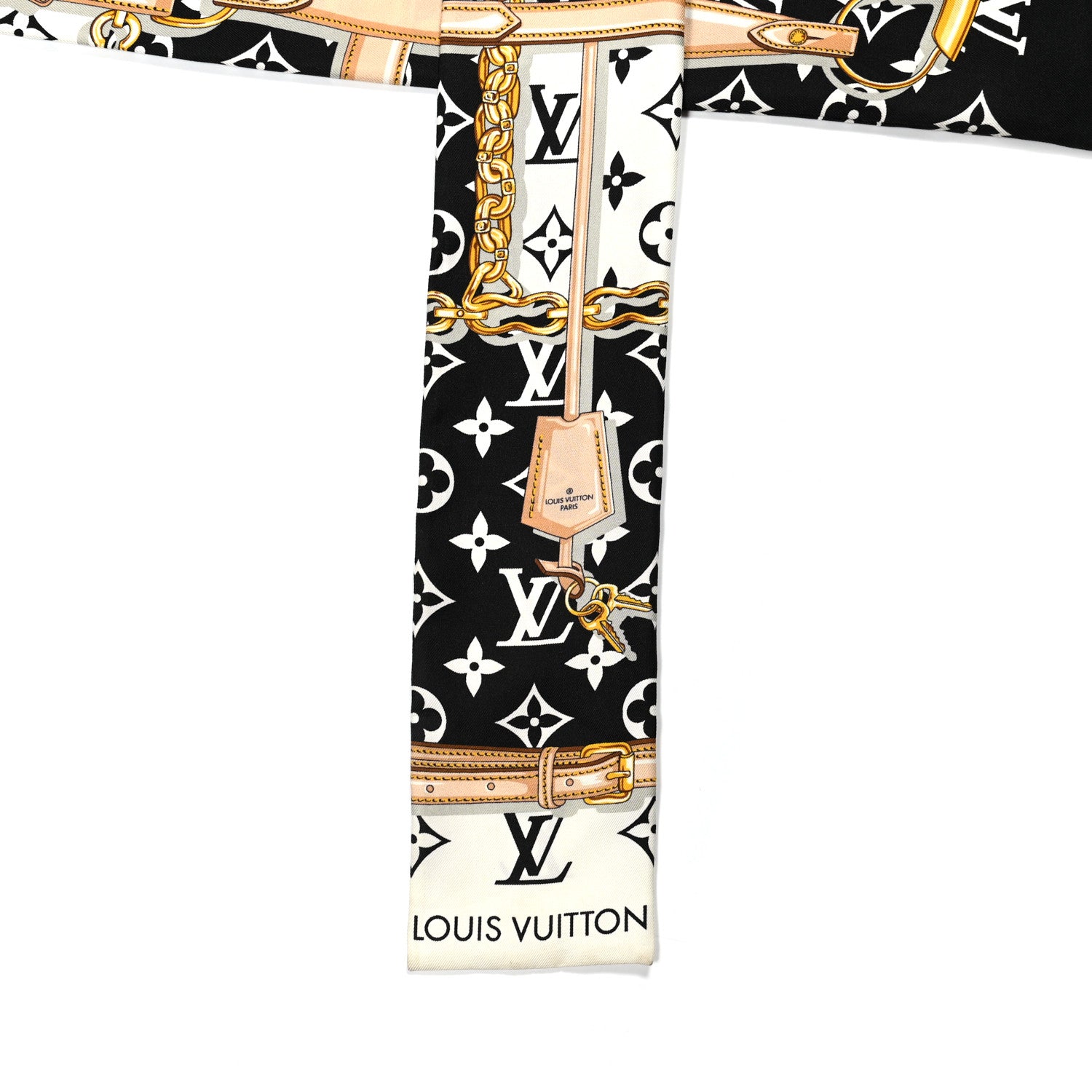 Louis Vuitton Silk Monogram Confidential Bandeau Black 2 of 5