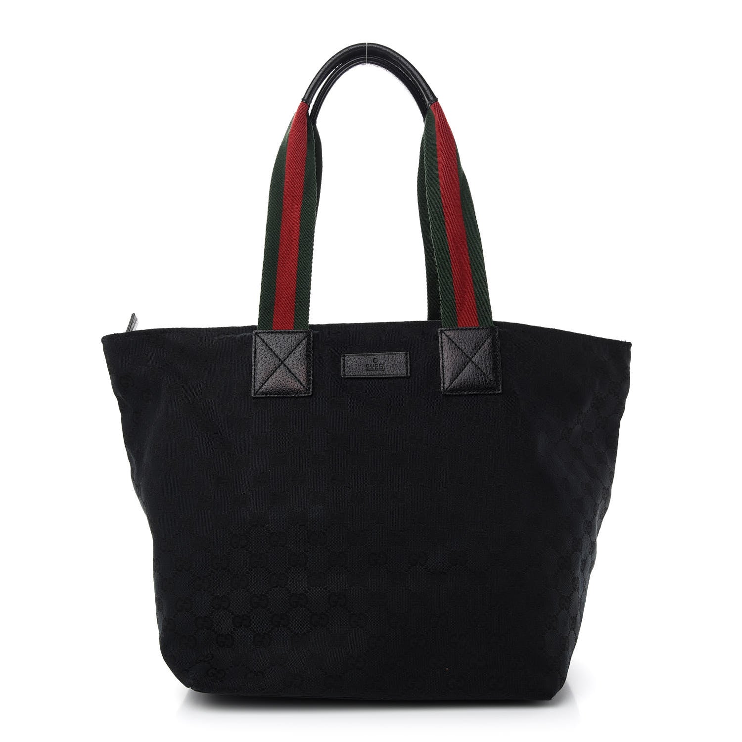 Gucci GG Monogram Large Web Handle Bucket Tote Black 1 of 9