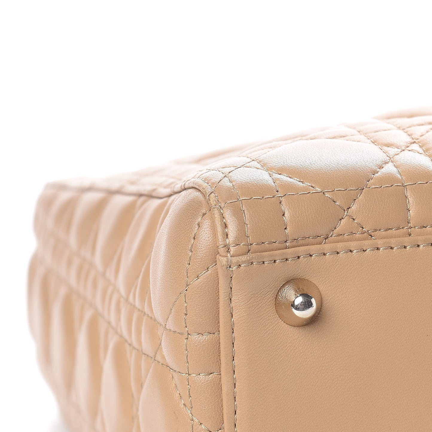 Lambskin Cannage Large Lady Dior Beige