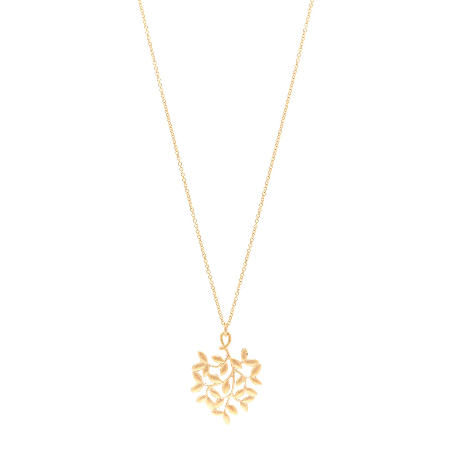 18K Rose Gold Small Paloma Picasso Olive Leaf Pendant Necklace