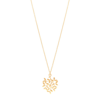 Tiffany 18K Rose Gold Small Paloma Picasso Olive Leaf Pendant Necklace 1 of 4