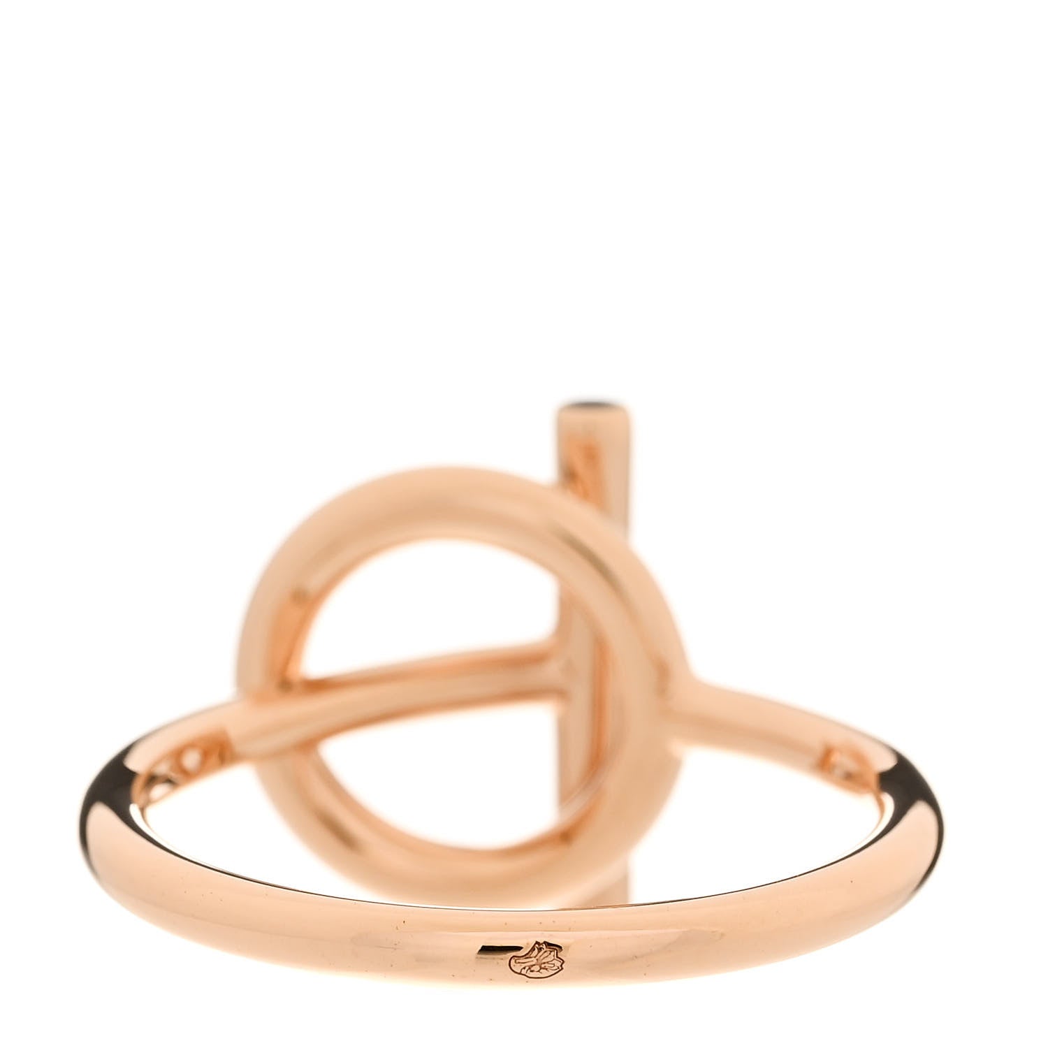 Hermes 18K Rose Gold Diamond PM Echappee Ring 56 7.5 3 of 6