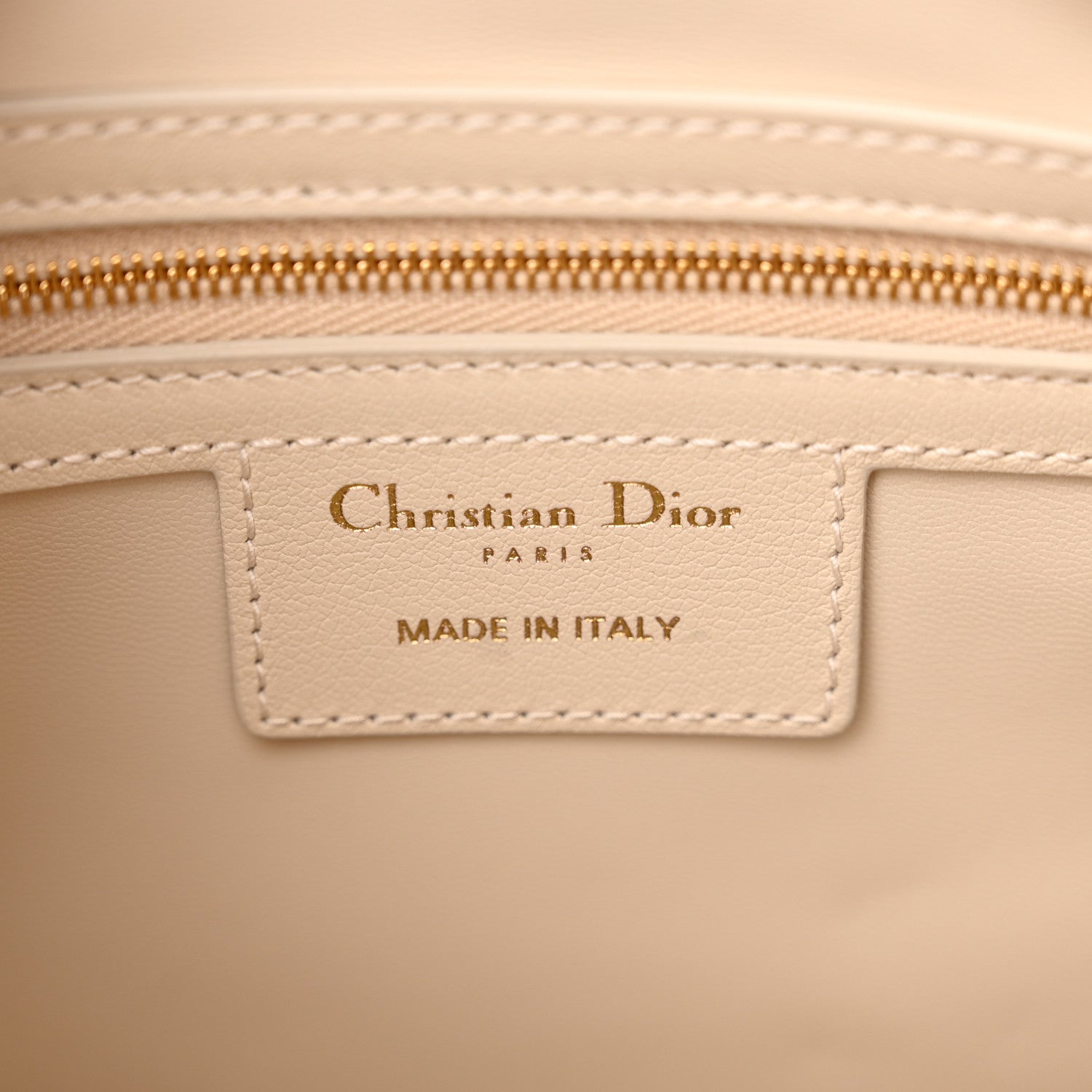 Christian Dior Calfskin Macrocannage Groove 20 Bag Dusty Ivory 6 of 11