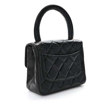 Chanel Lambskin Quilted Mini Kelly Flap Bag Black 3 of 11