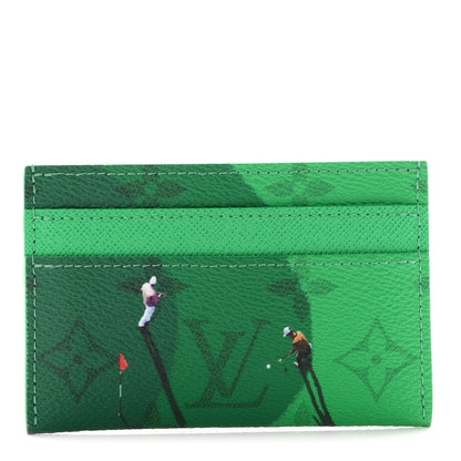 Louis Vuitton Monogram Heritage Double Card Holder  Golf Green 1 of 7