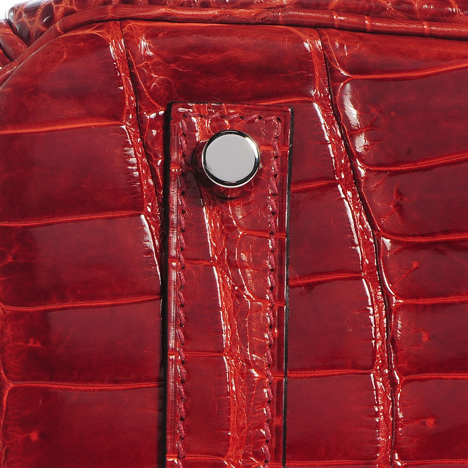 Hermes Shiny Porosus Crocodile Birkin 35 Rouge H 19 of 19