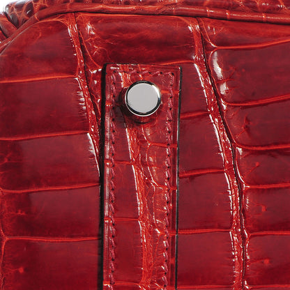 Hermes Shiny Porosus Crocodile Birkin 35 Rouge H 19 of 19