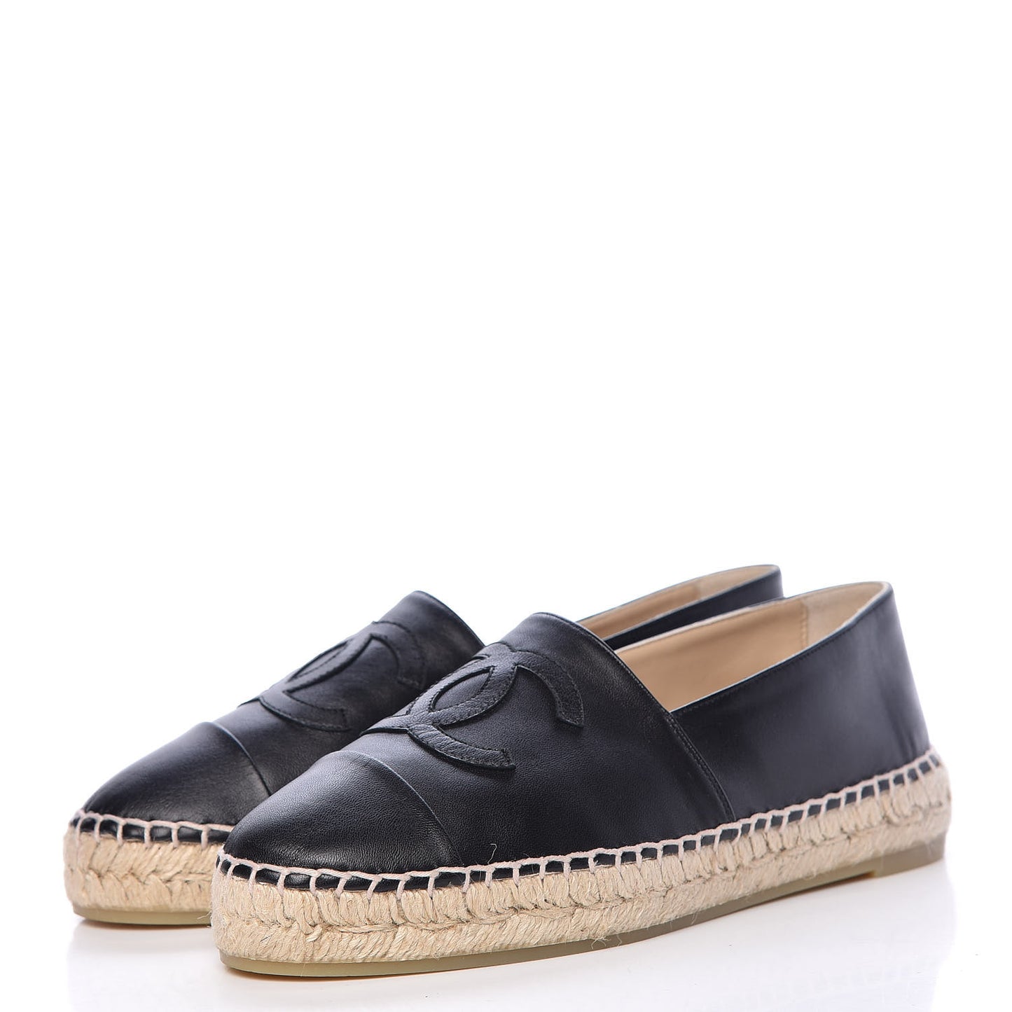 Lambskin CC Espadrilles 37 Black