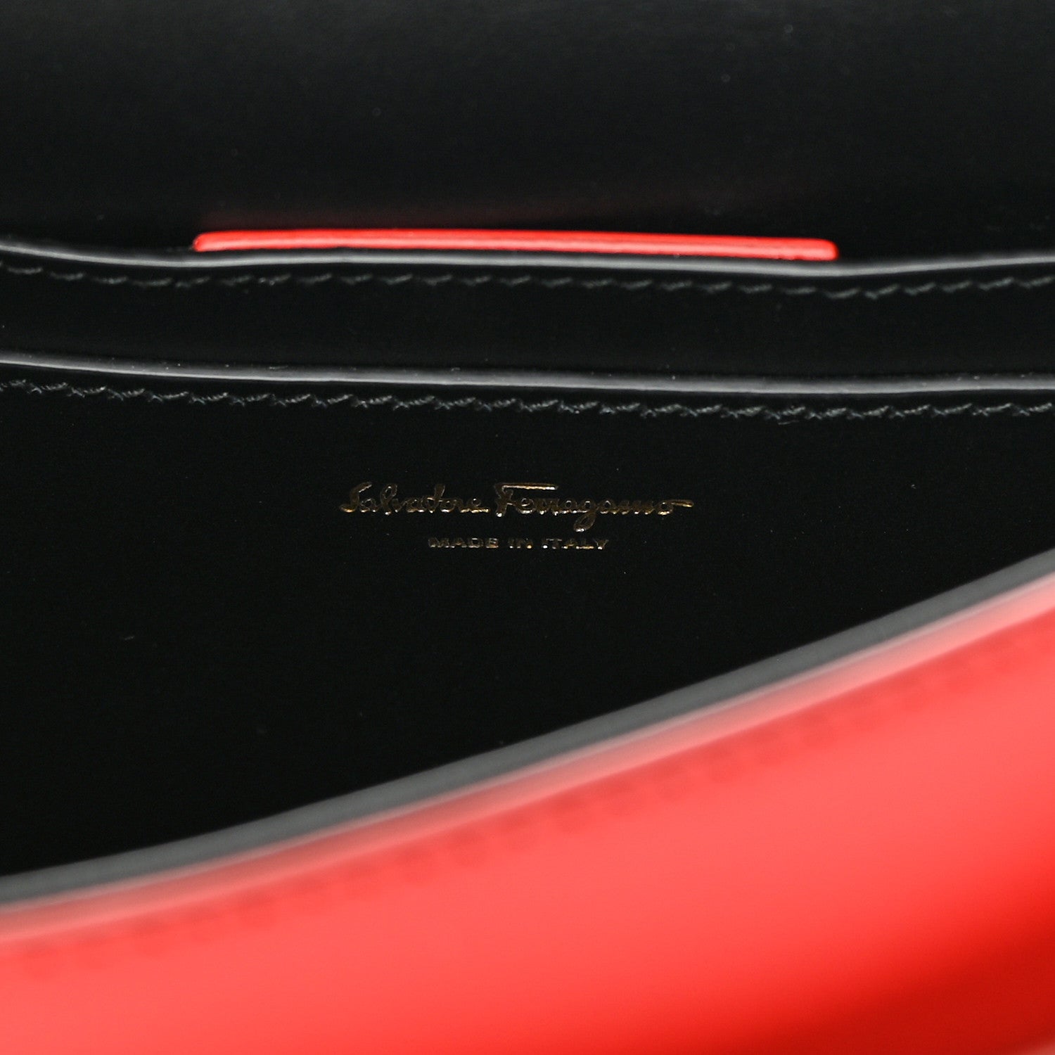 Salvatore Ferragamo Calfskin Large Vela Flap Bag Flame Red 6 of 12