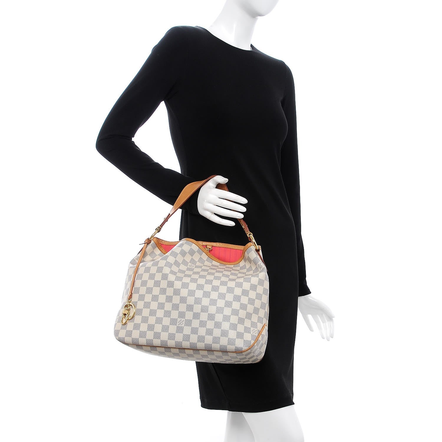 Louis Vuitton Damier Azur Delightful PM Pink 2 of 13