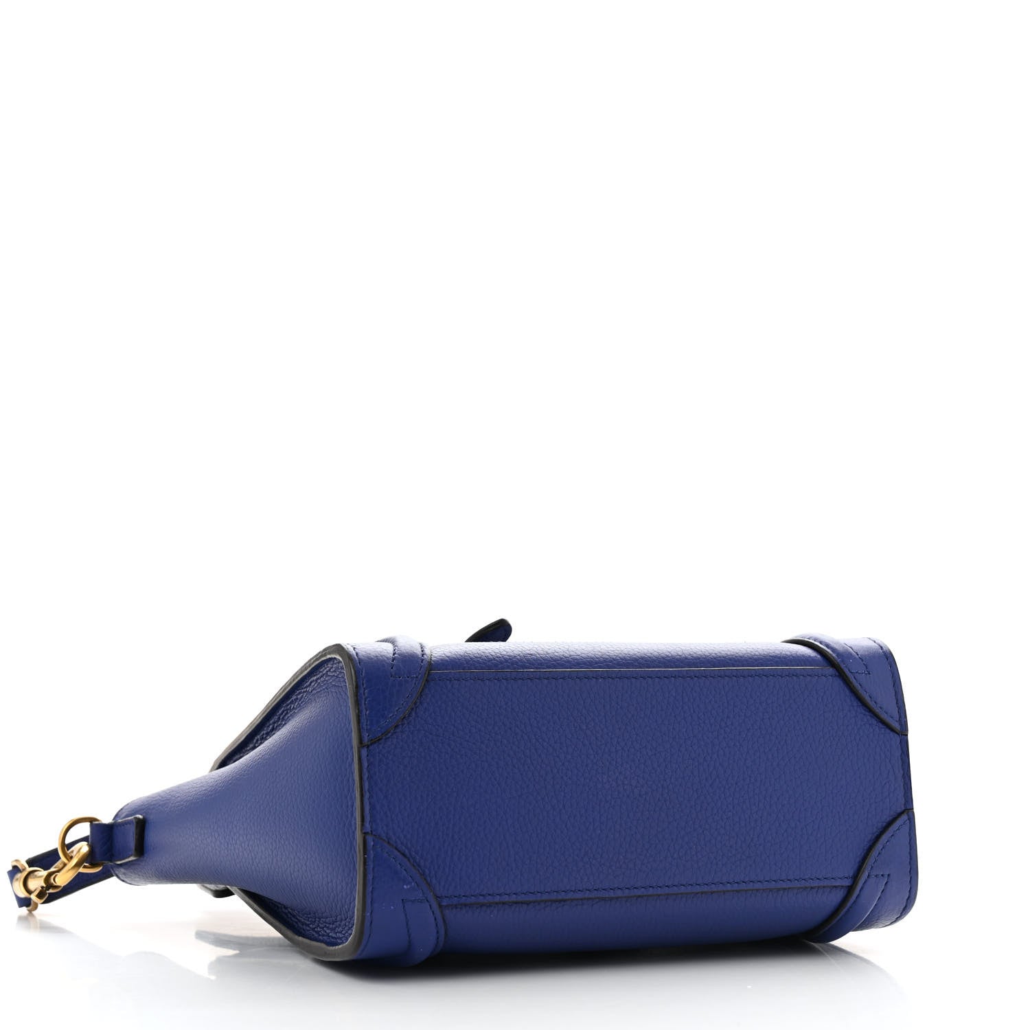 Celine Drummed Calfskin Nano Luggage Indigo 4 of 12
