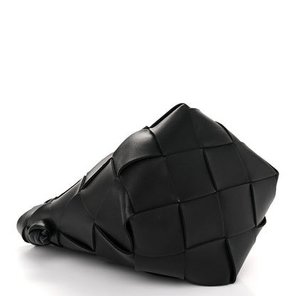 Bottega Veneta Nappa Maxi Intrecciato Clasp Bucket Bag Black 4 of 10