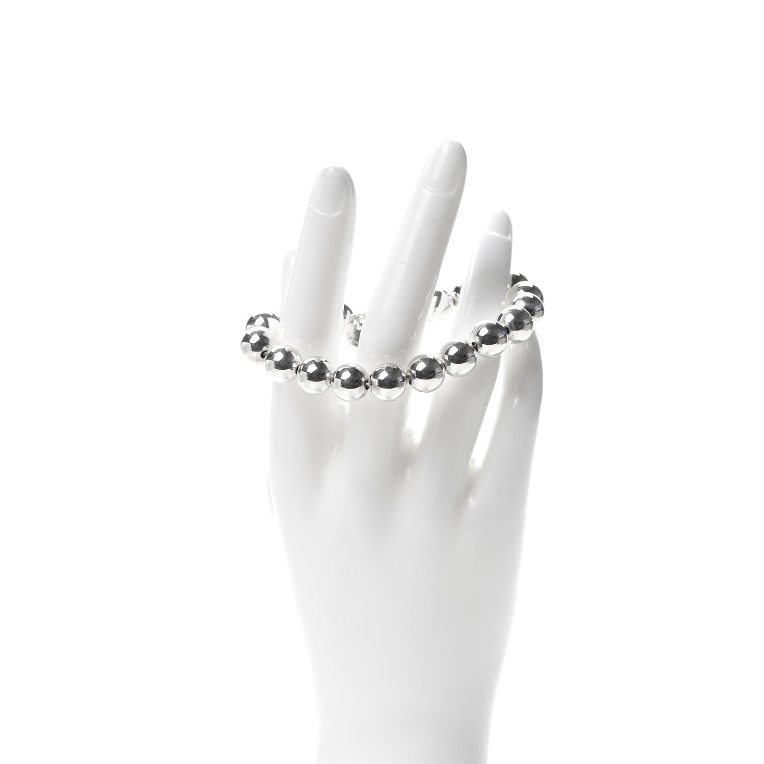 Tiffany Sterling Silver 10mm HardWear Ball Bracelet 2 of 6