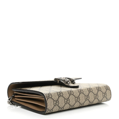 Gucci GG Supreme Monogram Mini Dionysus Chain Wallet Beige Black 4 of 12