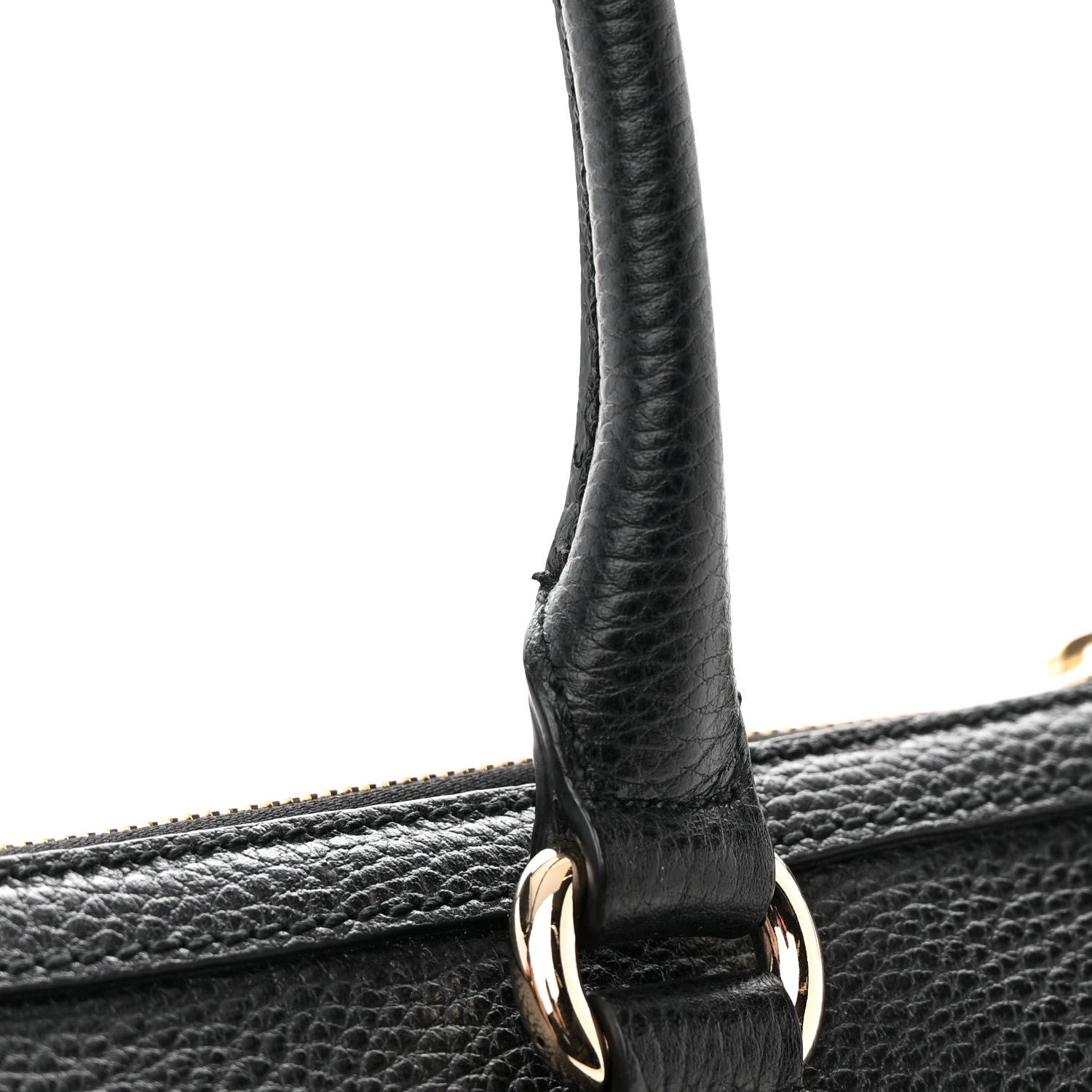 Gucci Dollar Calfskin GG Charm Satchel Black 19 of 20