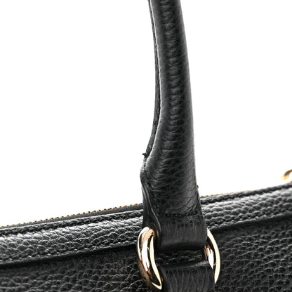 Gucci Dollar Calfskin GG Charm Satchel Black 19 of 20