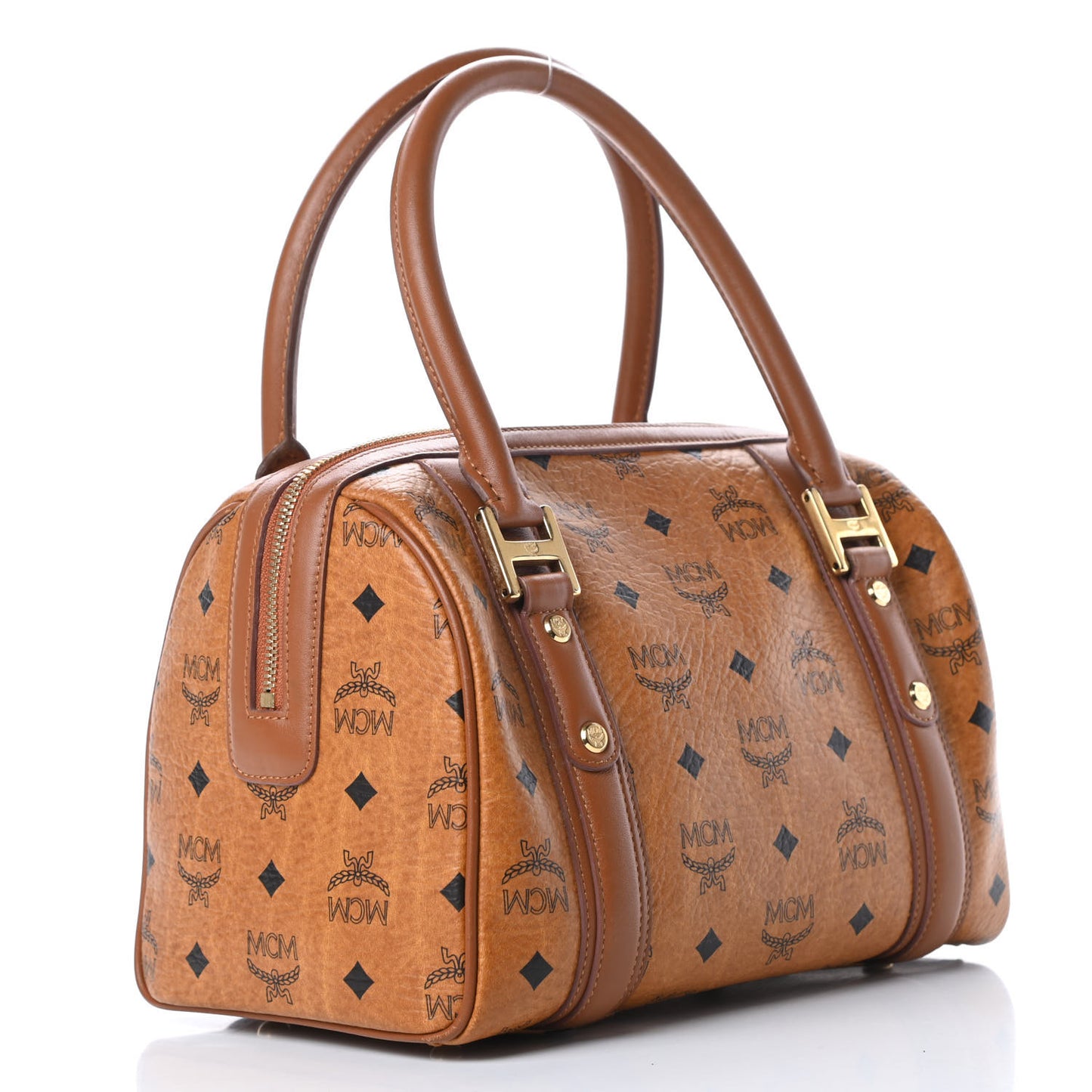 Visetos Small Boston Bag Cognac