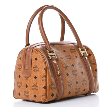 MCM Visetos Small Boston Bag Cognac 3 of 17