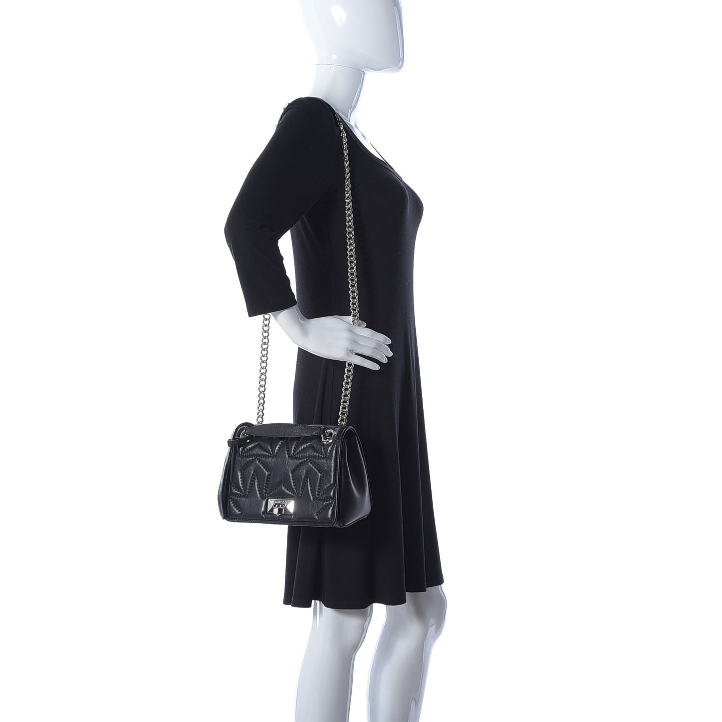 Lambskin Small Helia Shoulder Bag Black