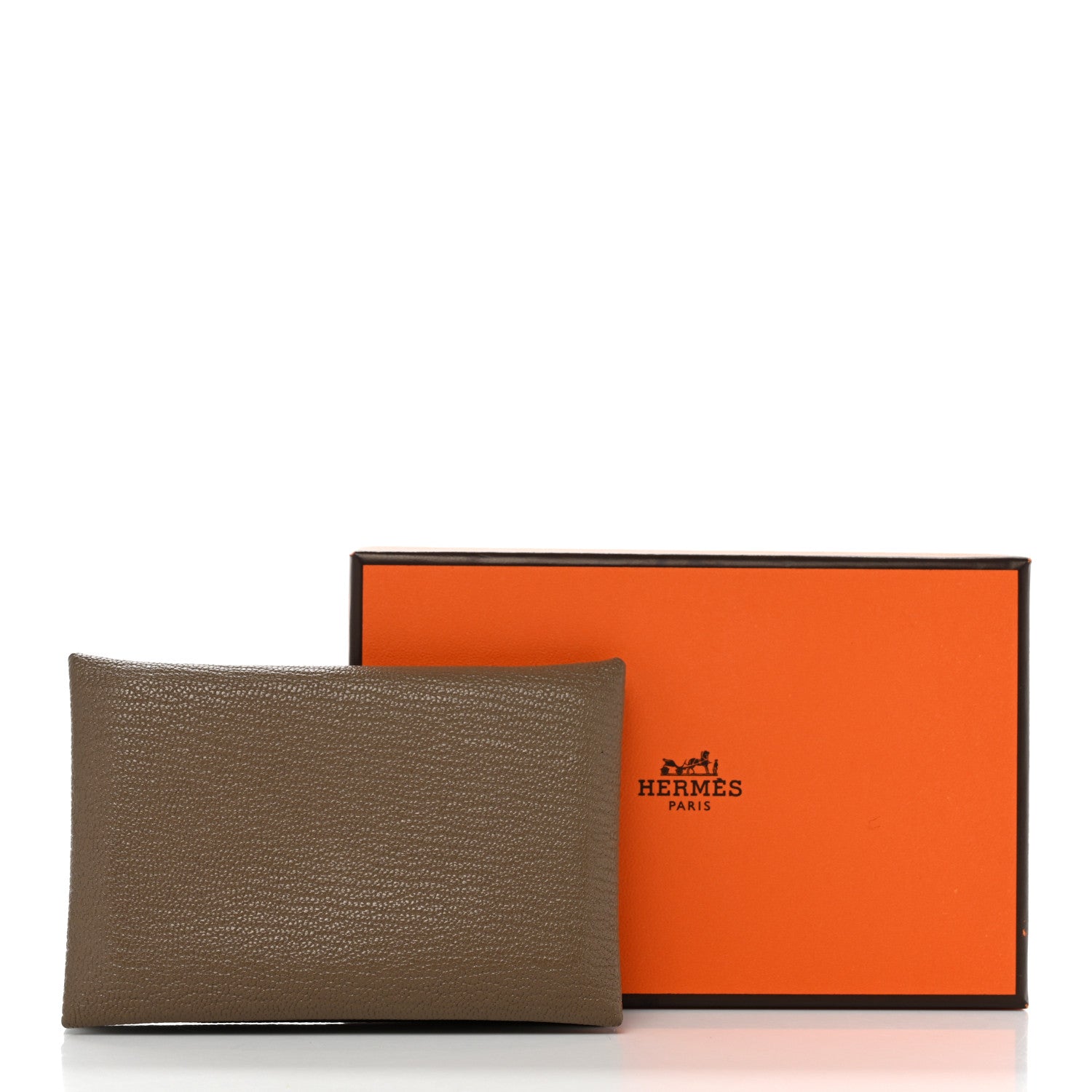 Hermes Chevre Mysore Calvi Card Case Etoupe 8 of 8