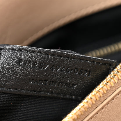 Saint Laurent Calfskin Y Quilted Monogram Medium Loulou Chain Satchel Dark Beige 7 of 15
