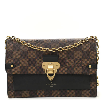Louis Vuitton Damier Ebene Vavin Chain Wallet Black 1 of 10