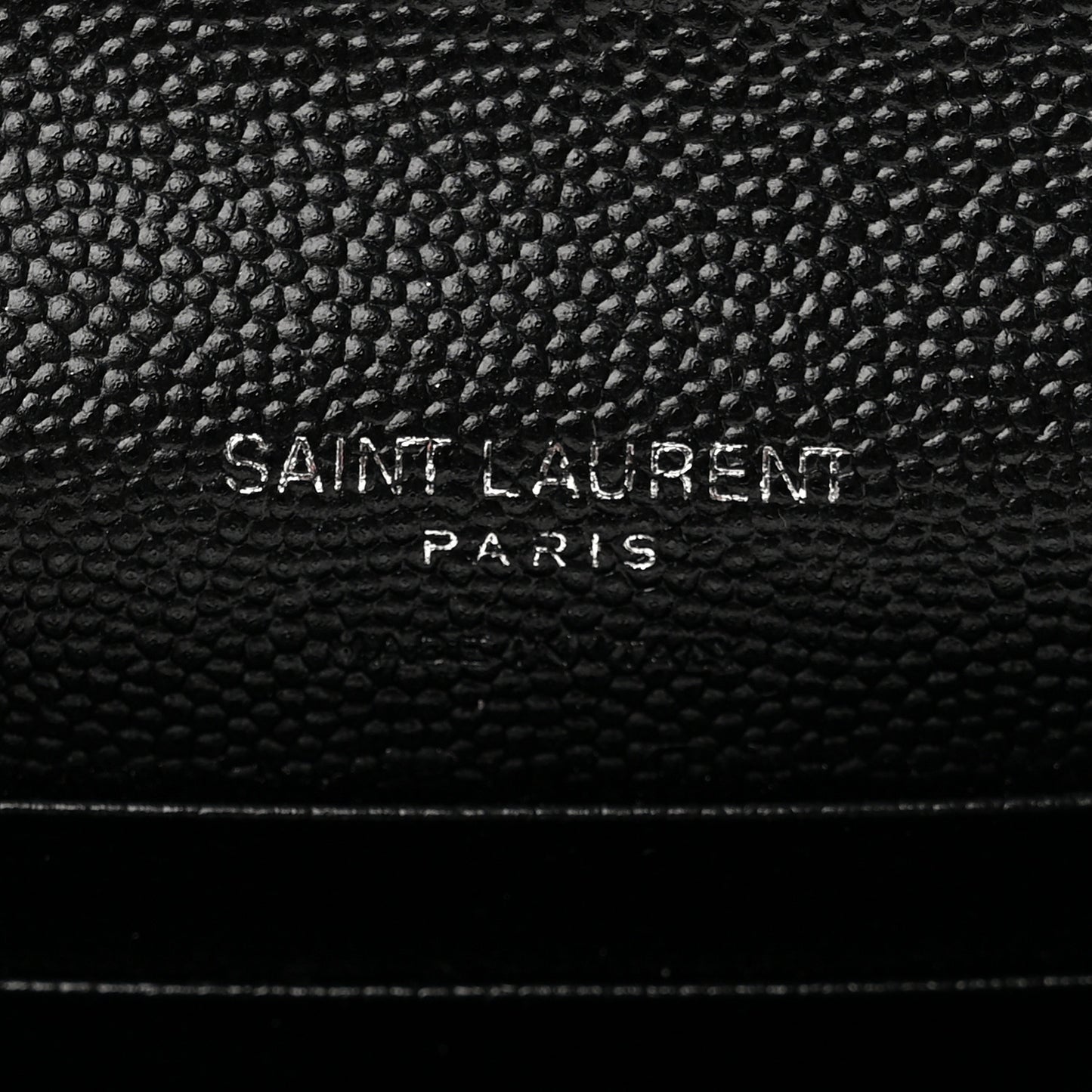 Grain De Poudre Matelasse Chevron Small Monogram Envelope Wallet Black