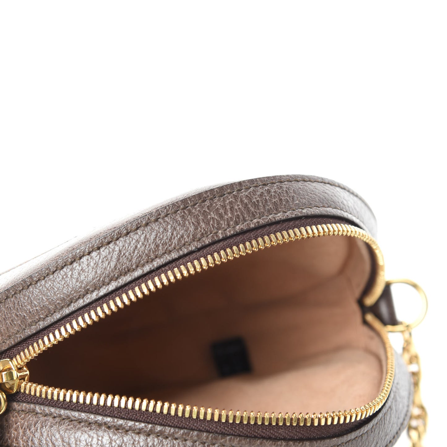 GG Supreme Monogram Web Mini Ophidia Round Shoulder Bag Brown