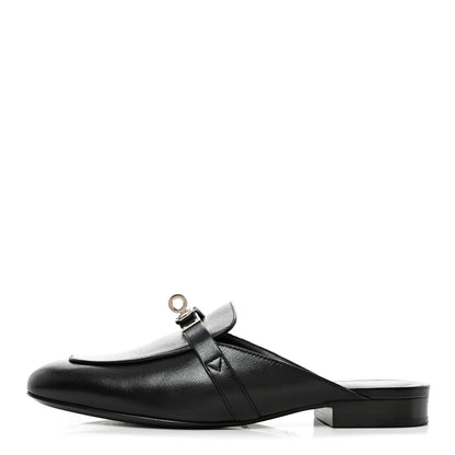 Hermes Goatskin Oz Mules 35 Black 1 of 9