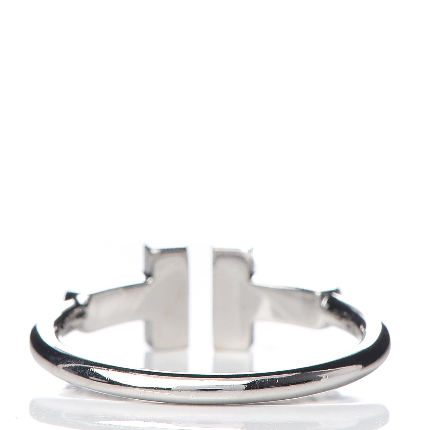 18K White Gold Diamond T Wire Ring 50 5.25