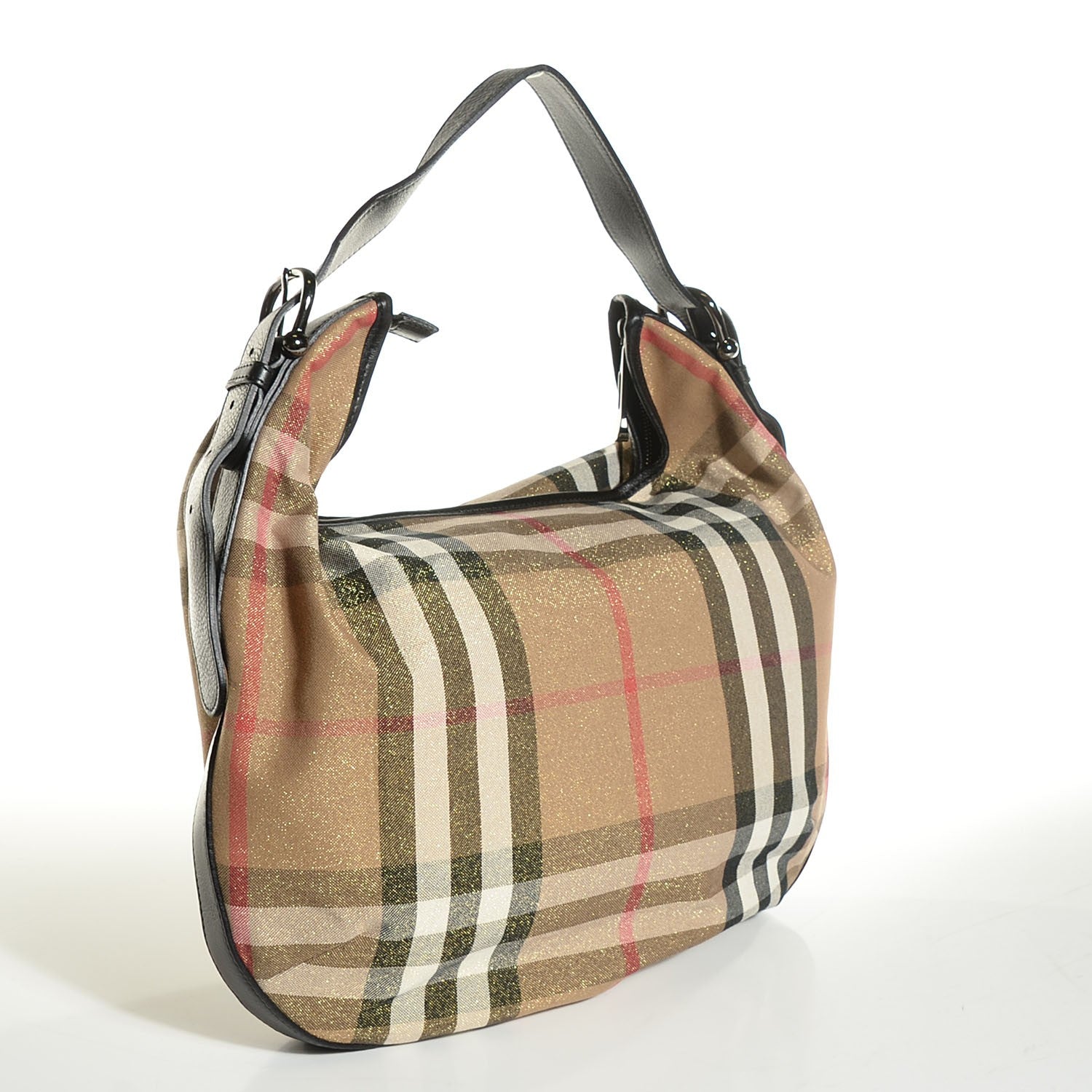 Burberry Shimmer House Check Hobo 3 of 10