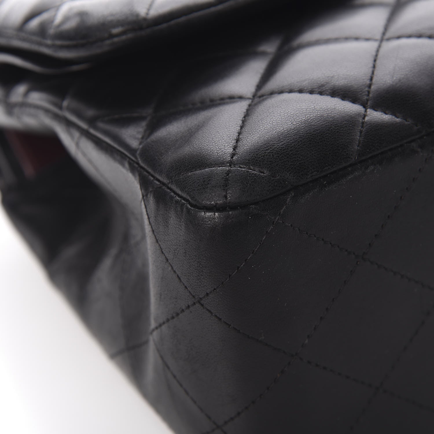 Chanel Lambskin Quilted Jumbo Double Flap Black 9 of 23