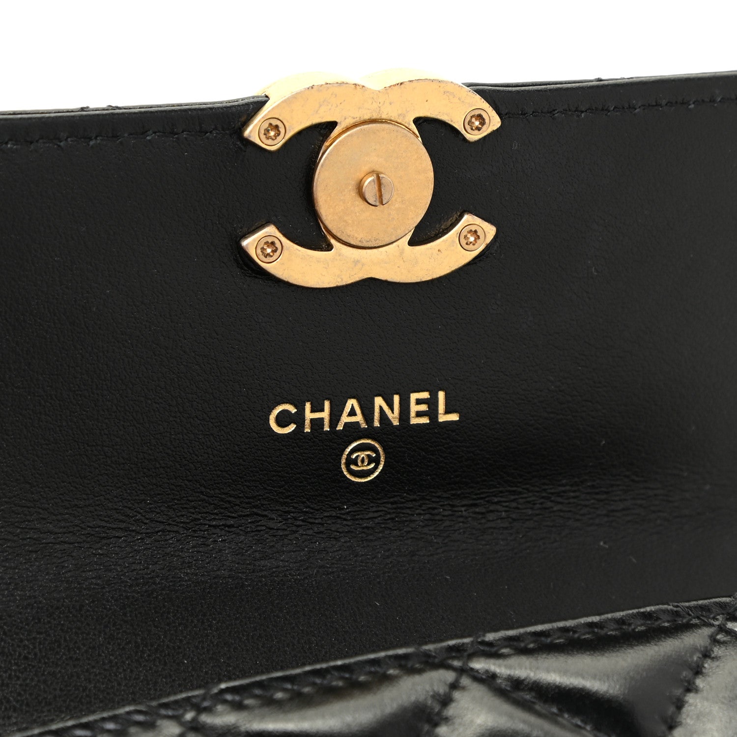 Chanel Calfskin Quilted Perfect Fit Coin Purse With Chain Black 6 of 12