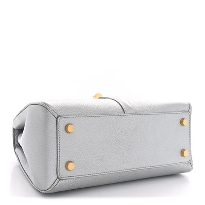 Celine Laminated Grained Calfskin 16 Top Handle Bag Silver 4 of 12