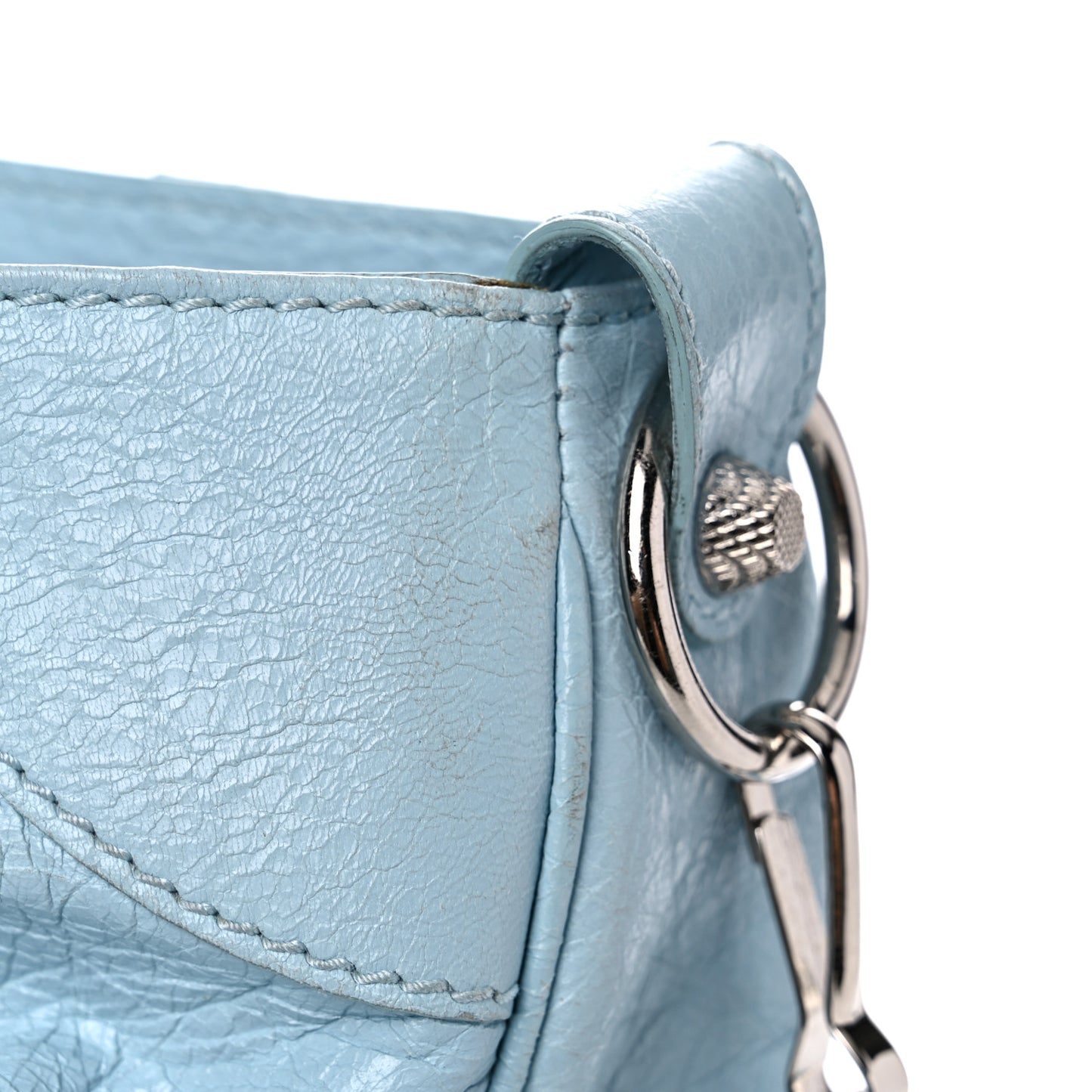 Agneau Giant 12 Silver Hardware Velo Bleu Dragee