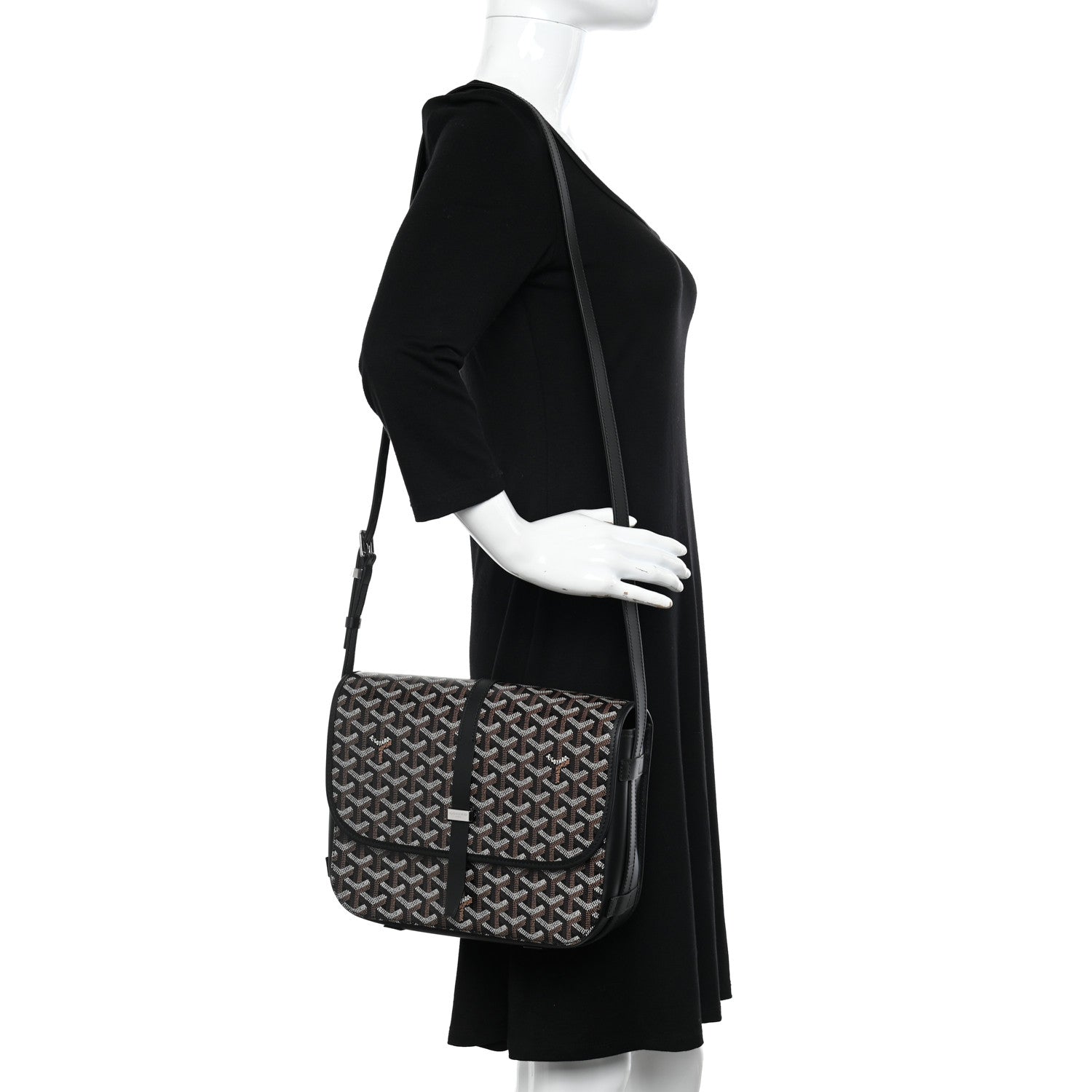 Goyard Goyardine Belvedere II MM Messenger Bag Black 2 of 10