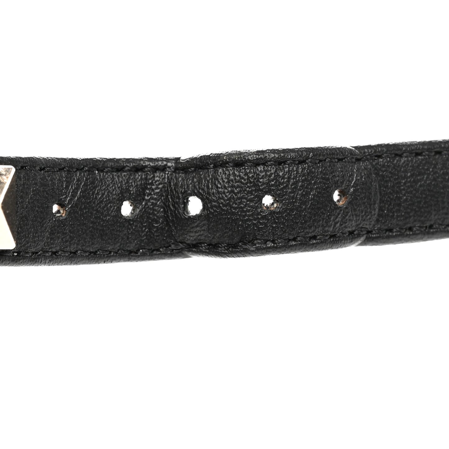 Pebbled Calfskin Rockstud Ankle Strap 100mm Pumps 37.5 Black