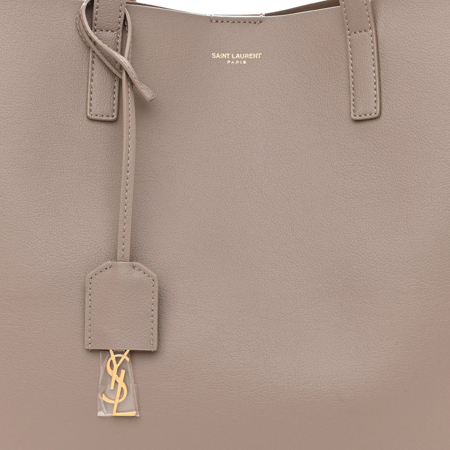 Calfskin Large Shopping Tote Oyster Gray