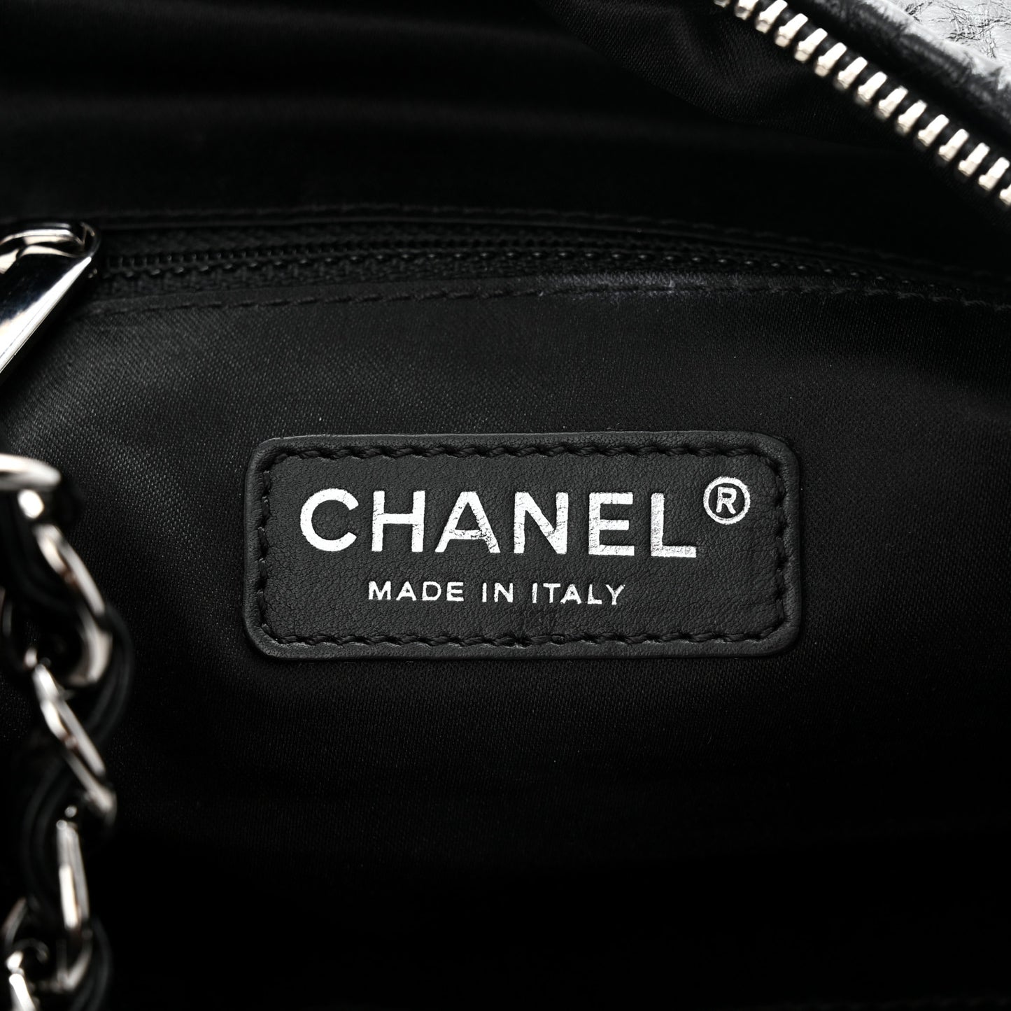 Glazed Calfskin Twisted Hobo Black