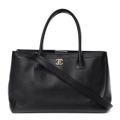 Chanel Calfskin Cerf Executive Shopper Tote Black 1 of 12