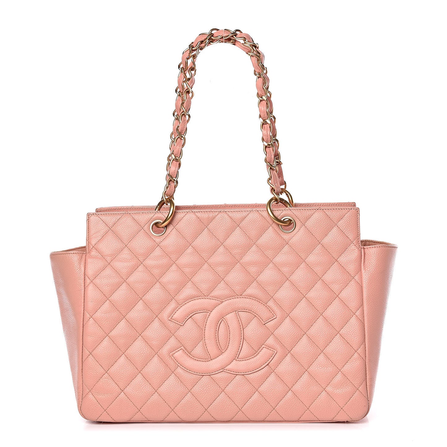 Caviar Quilted Grand Timeless Tote GTT Pink