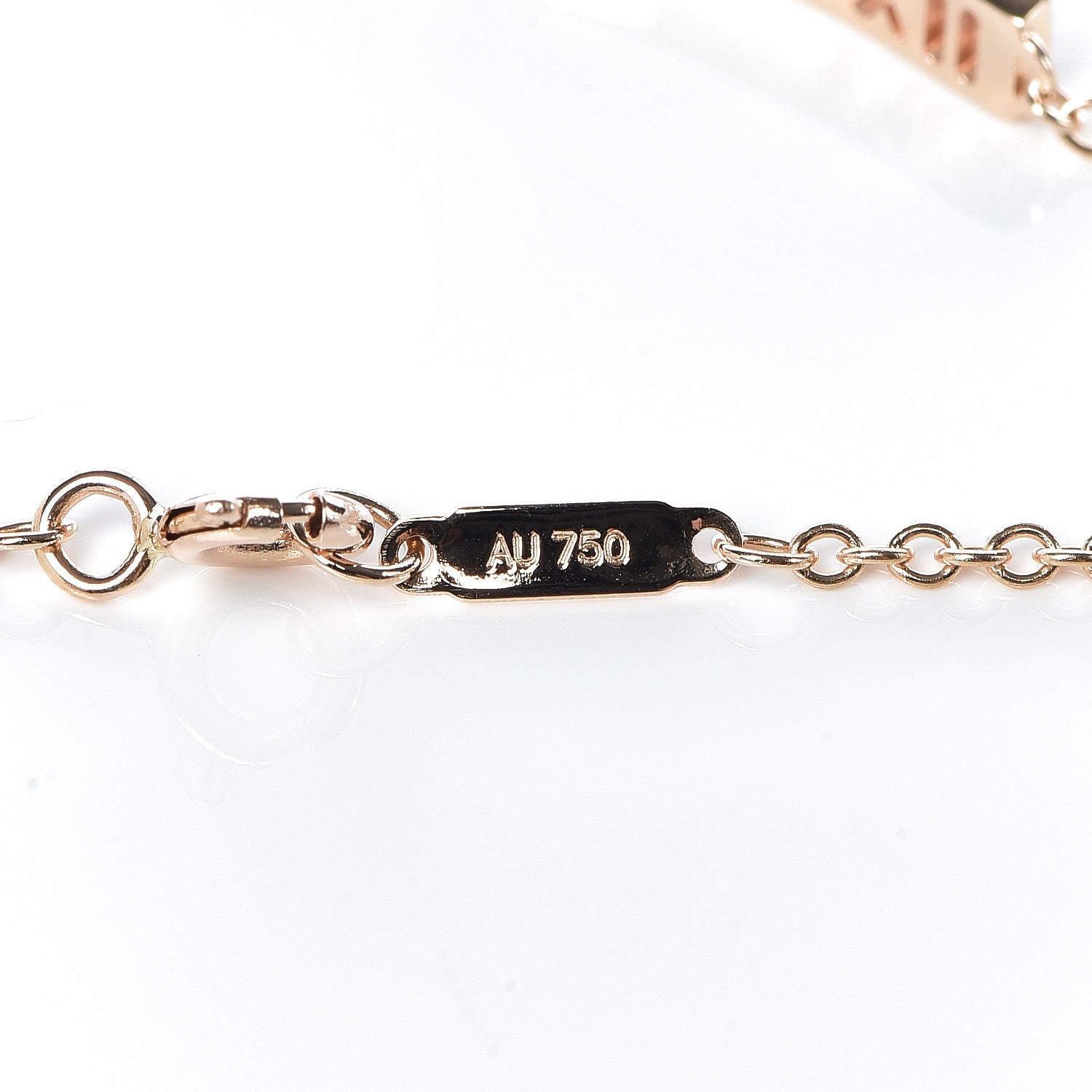 Tiffany 18K Rose Gold Diamond Atlas Bar Pierced Bracelet 4 of 5
