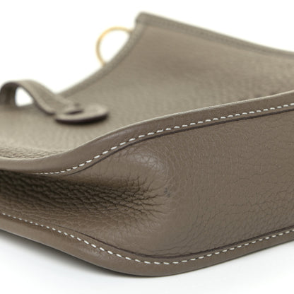 Hermes Taurillon Clemence Amazone Evelyne TPM Etoupe Bleu Indigo 8 of 12