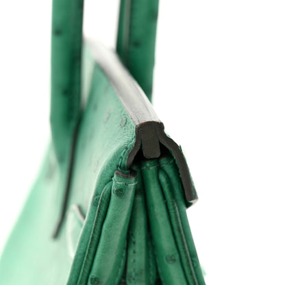 Hermes Ostrich Birkin 30 Vert Vertigo 15 of 15
