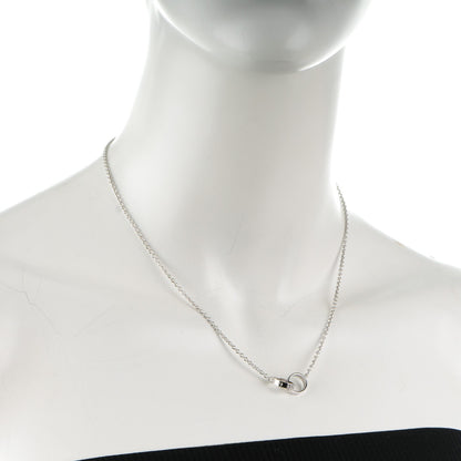 Cartier 18K White Gold Interlocking LOVE Necklace 2 of 7