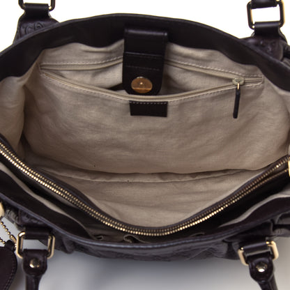 Gucci Guccissima Medium Sukey Top Handle Tote Chocolate 5 of 12