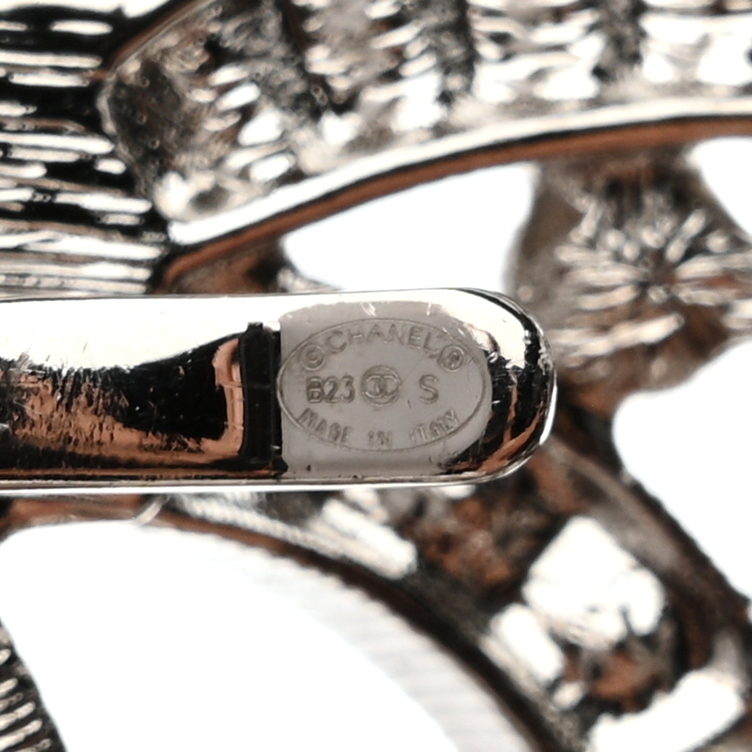 Chanel Lambskin Crystal CC Belt 70 28 Black 4 of 4