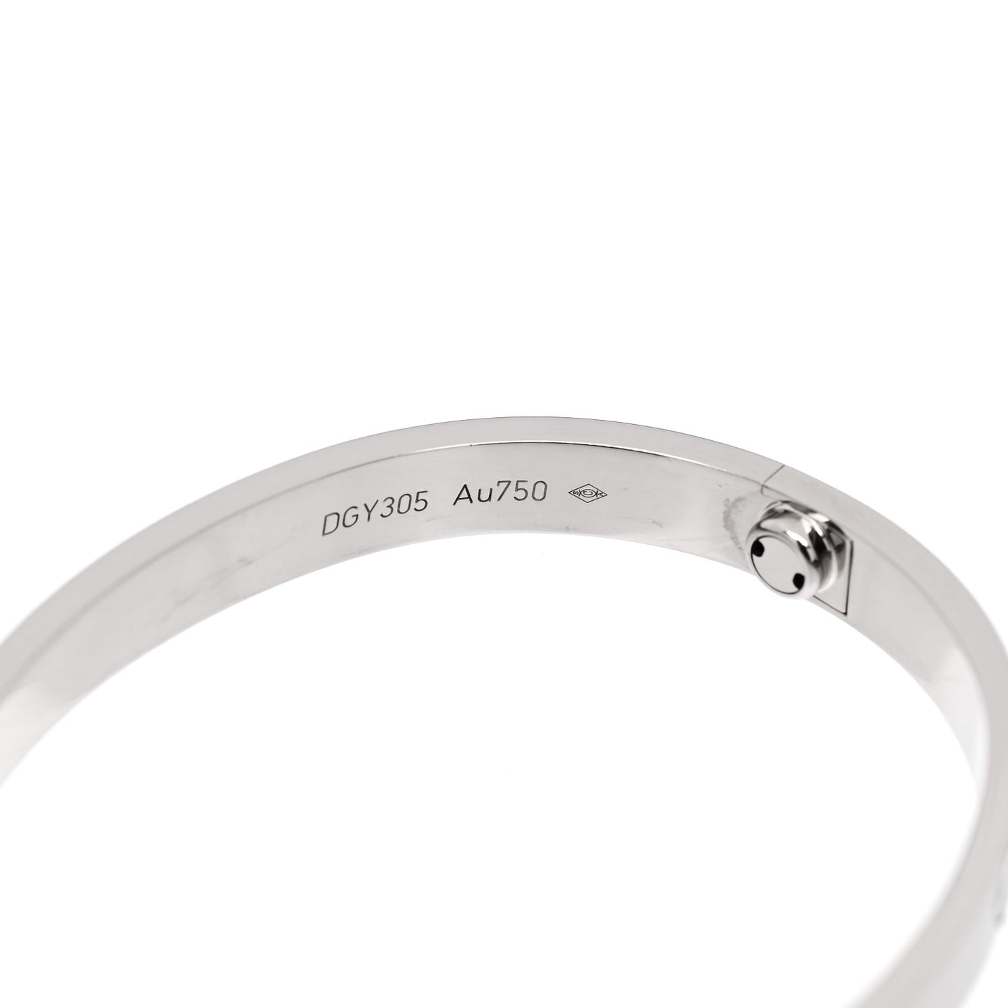 18K White Gold LOVE Bracelet 16