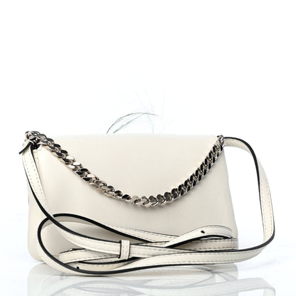 Fendi Calfskin Fox Mink Fur Monster Micro Baguette White 3 of 9
