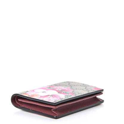 Gucci GG Supreme Monogram Blooms Card Case Beige Multicolor Dry Rose 4 of 10